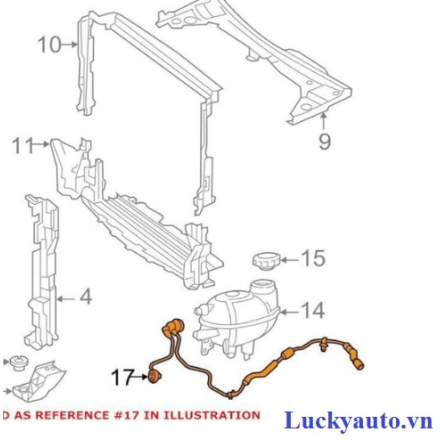 Ống nước xe Mercedes C Class W205 - 2055012501